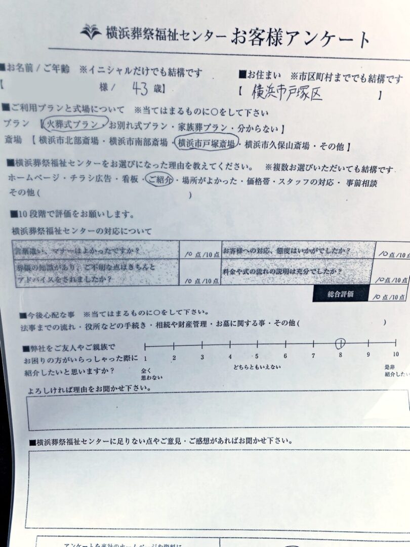 葬儀実績写真